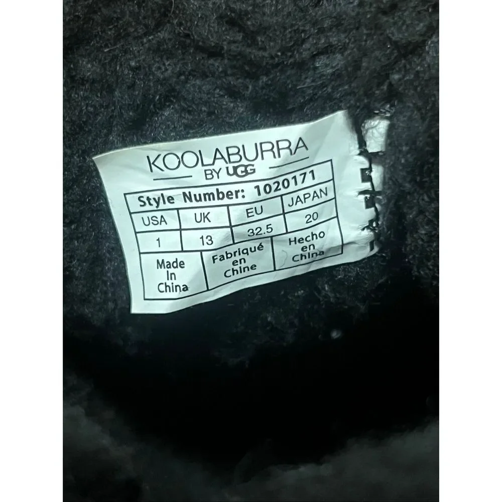 Koolaburra by UGG Victoria Girls' size 1 Tall Winter black Boots